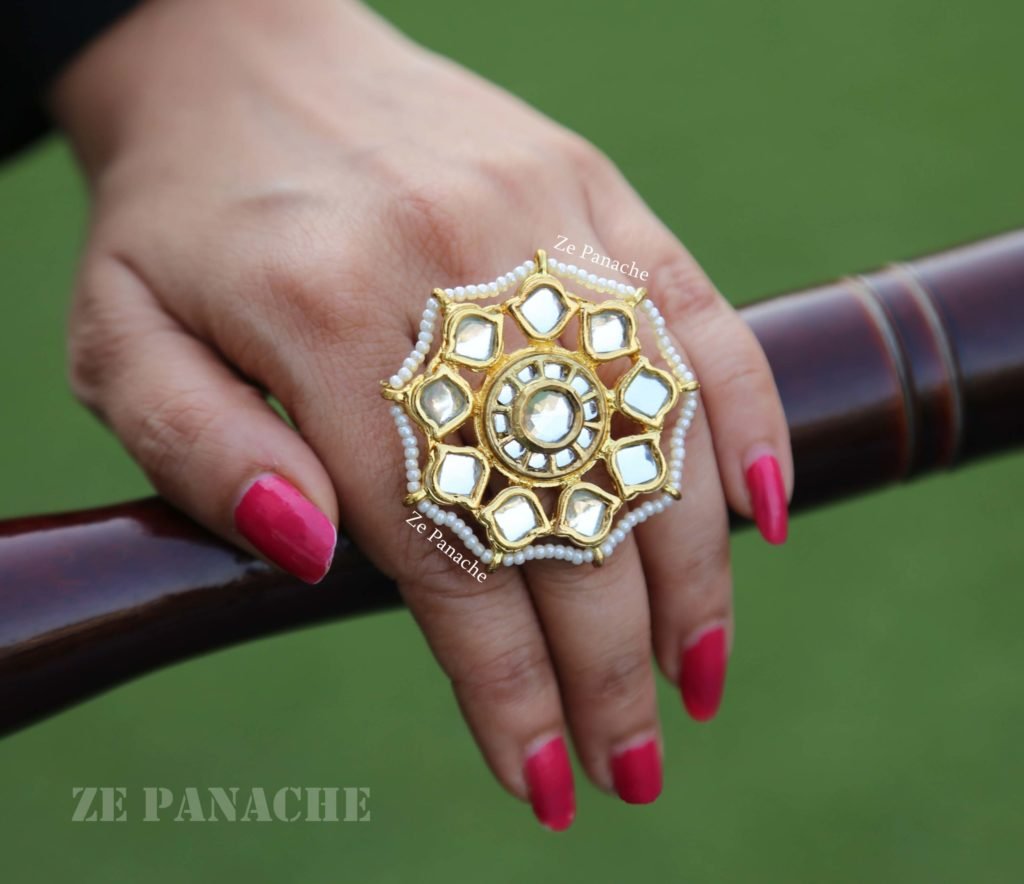 Kundan Bold Statement Ring