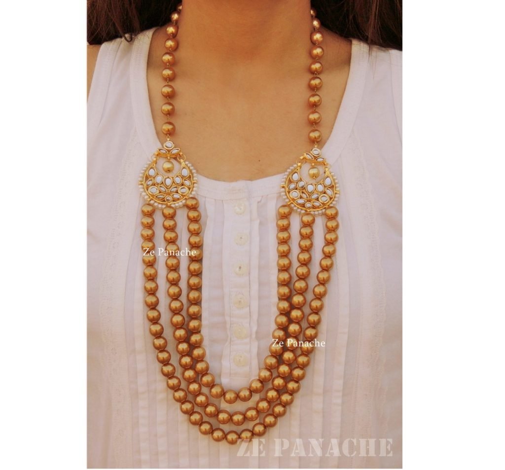 Golden Beads Ruhani Necklace