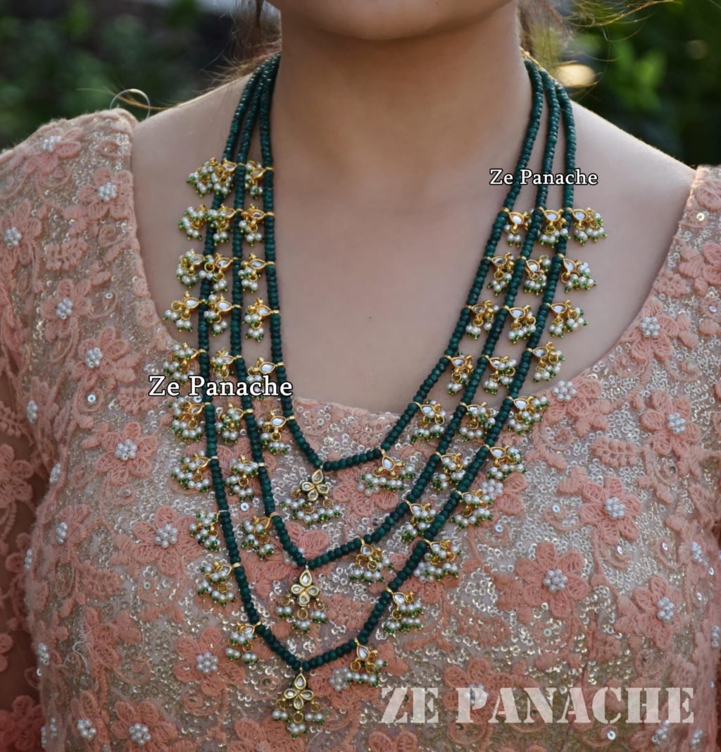 HINA GREEN MULTILAYERED NECKLACE