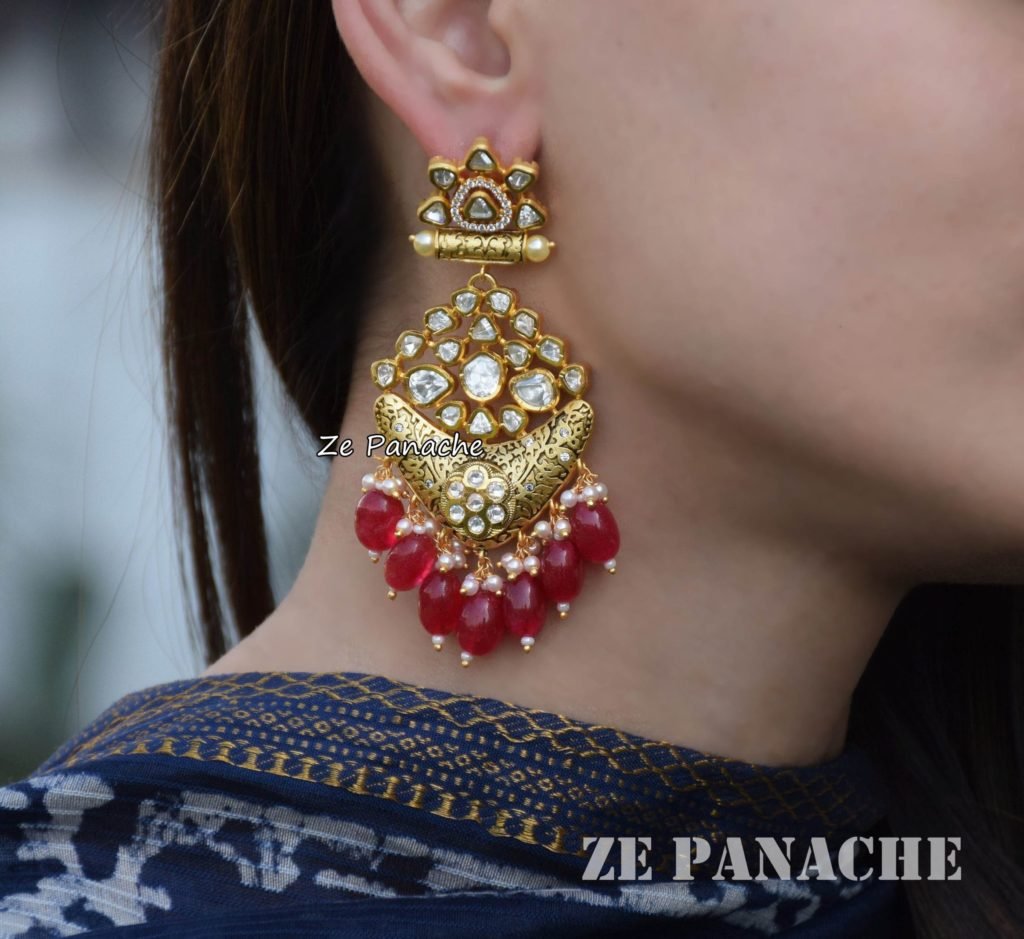 Vaishnavi Red Earrings