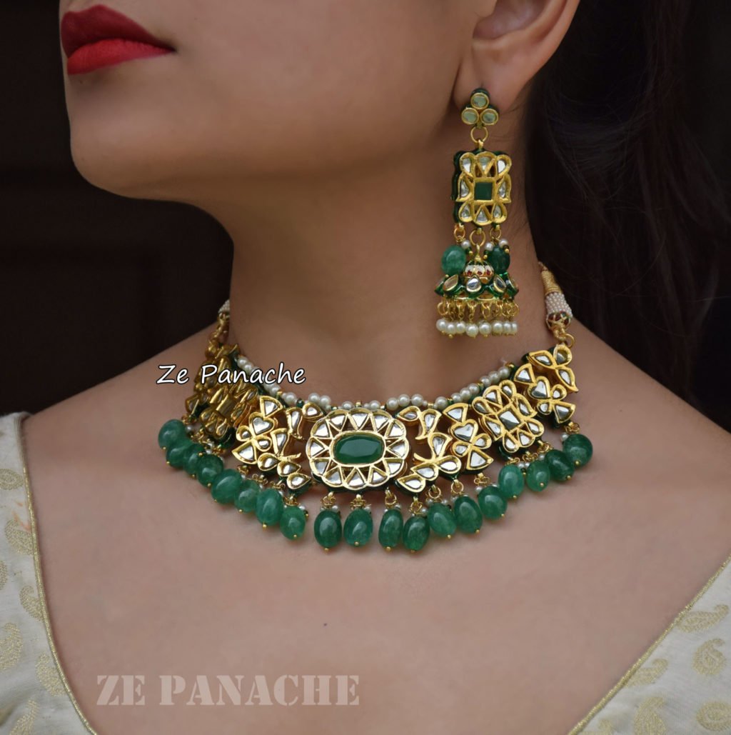 Nameeta Green Necklace Set