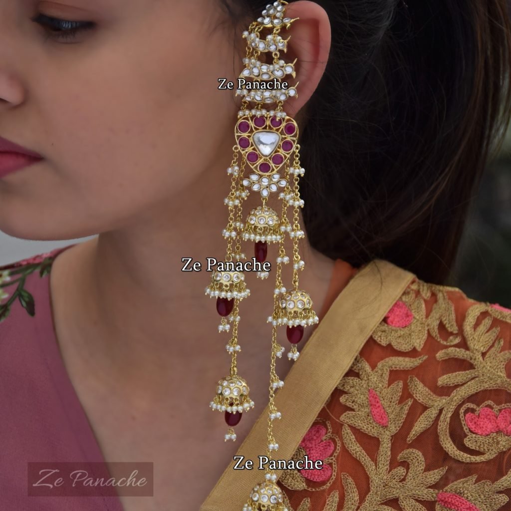 Reena Red Jhumka