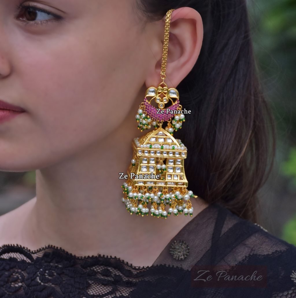 Shareen Pink Jhumkis