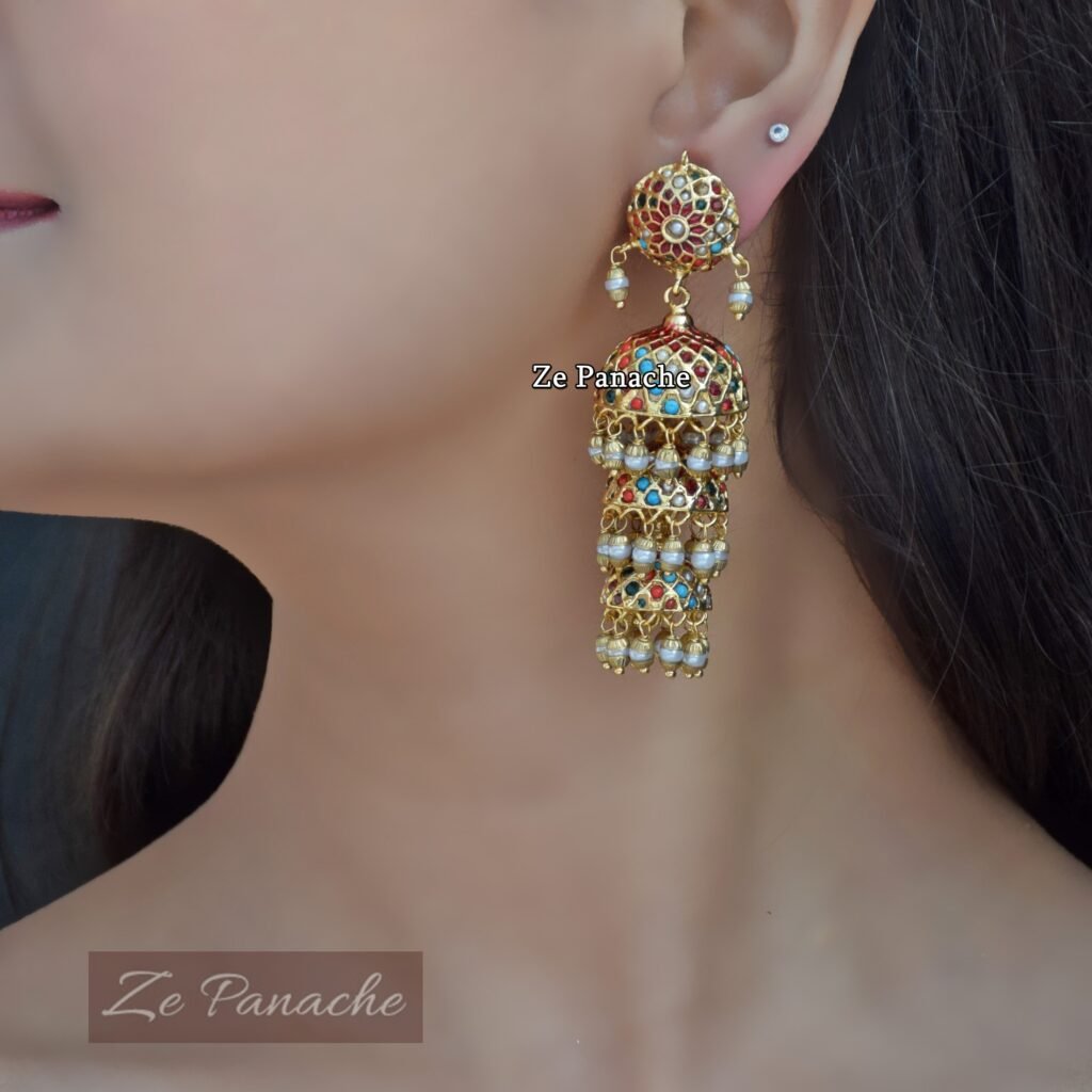 NAHEEDA MULTICOLORED JHUMKIS