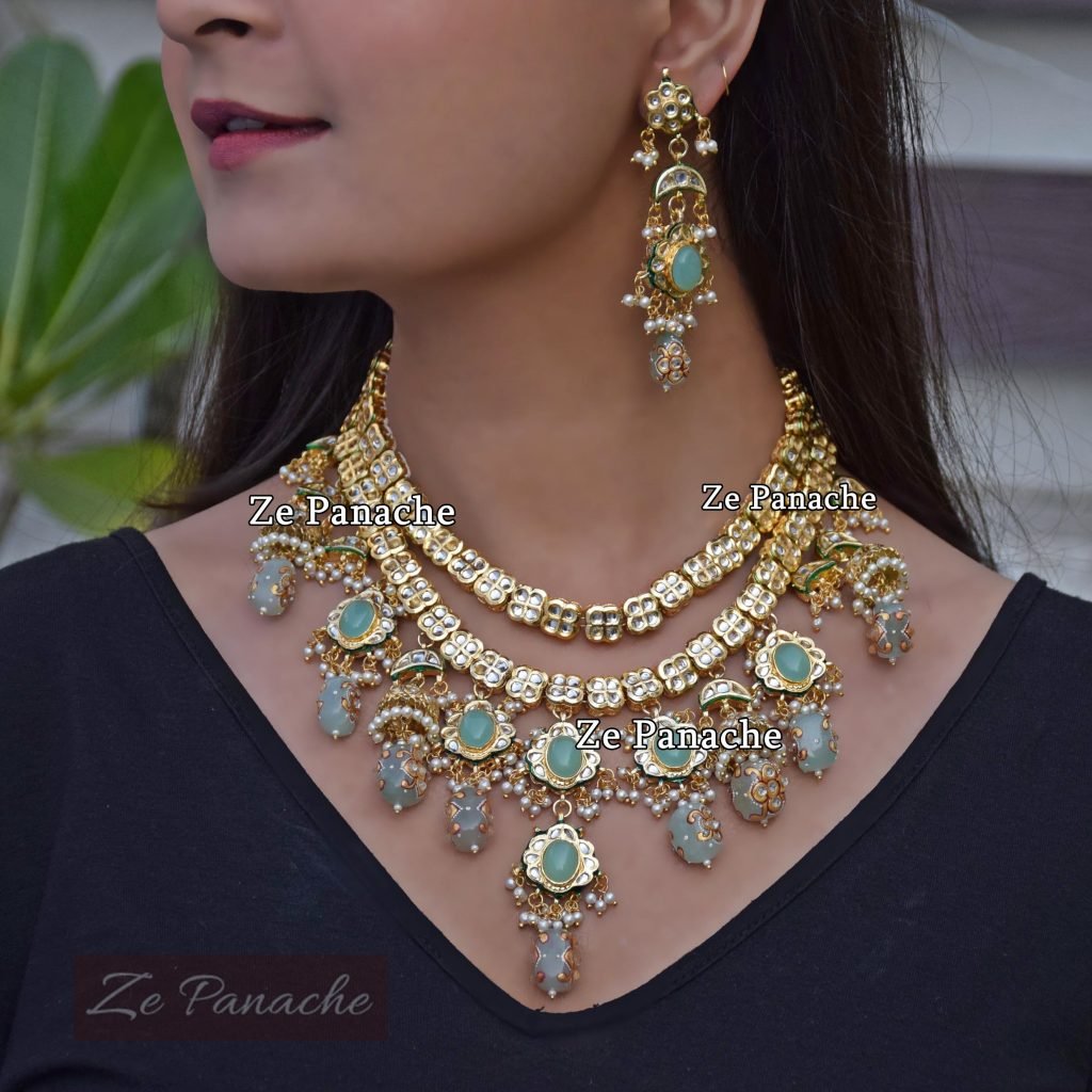 RATNA MINT LONG NECKLACE SET