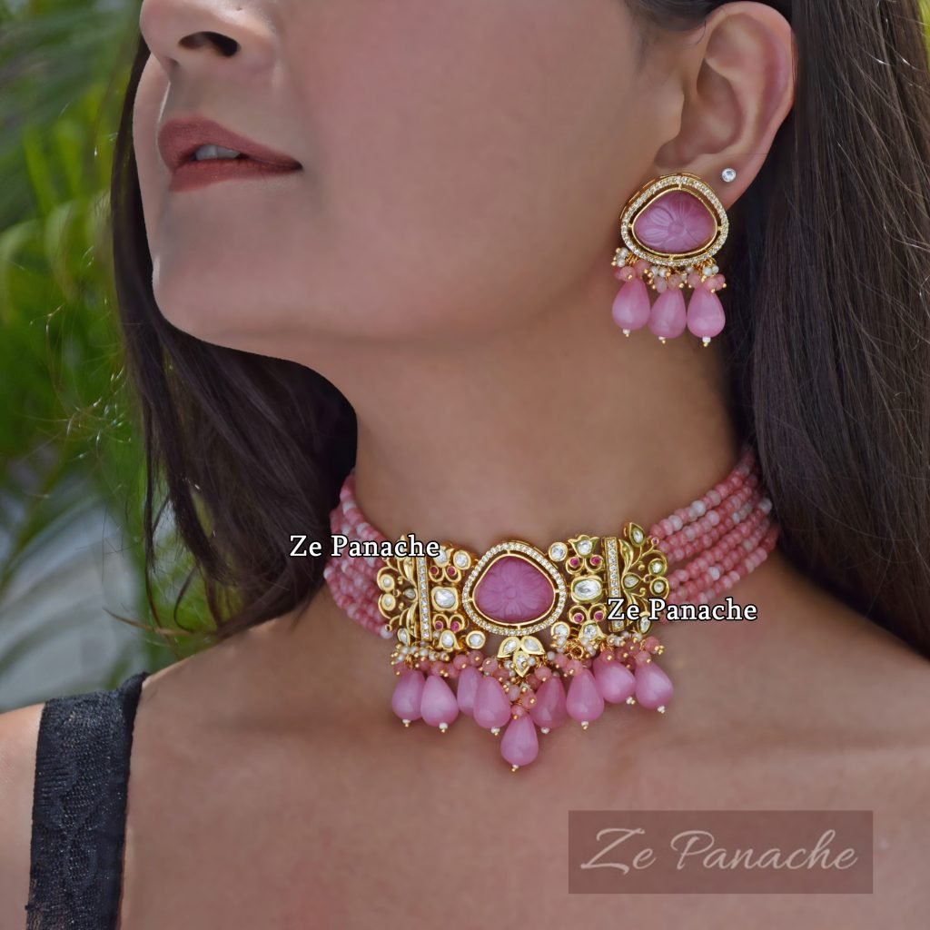 SAISHA PINK CHOKER SET