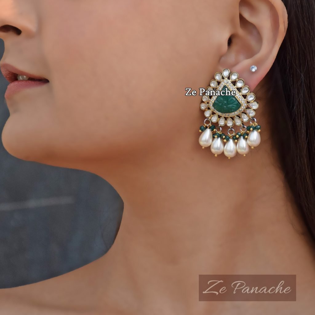 DRISHA GREEN STUDS