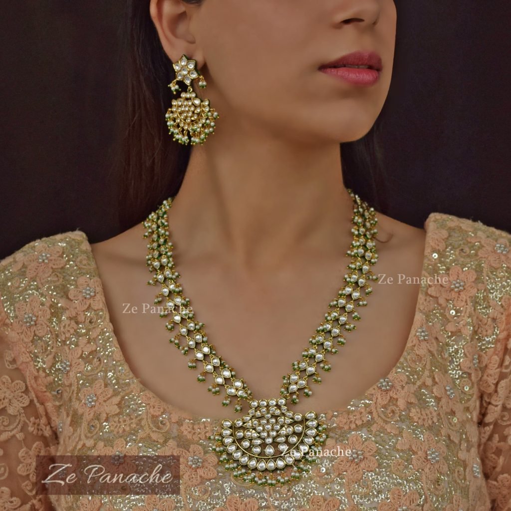 APARNA KUNDAN POLKI LONG NECKLACE SET