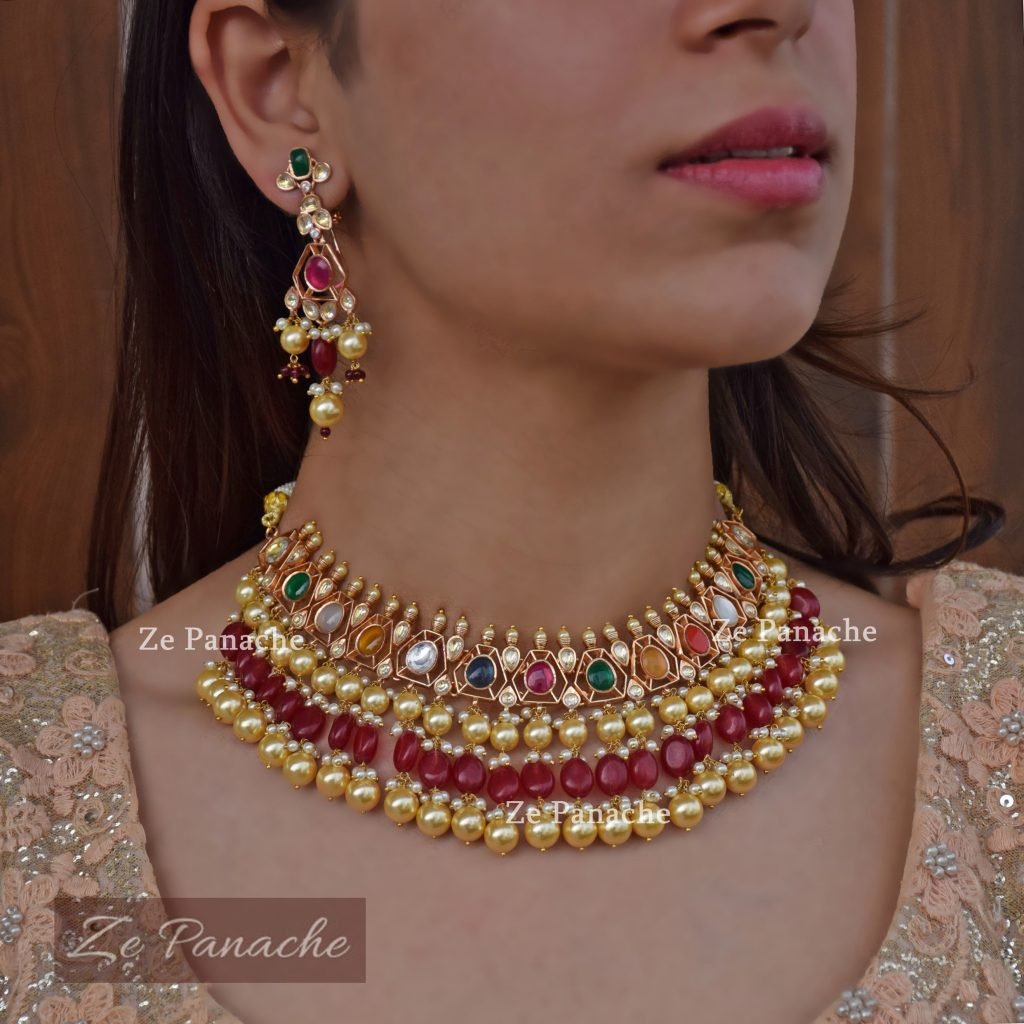 ASHWINI NAVRATAN NECKLACE SET