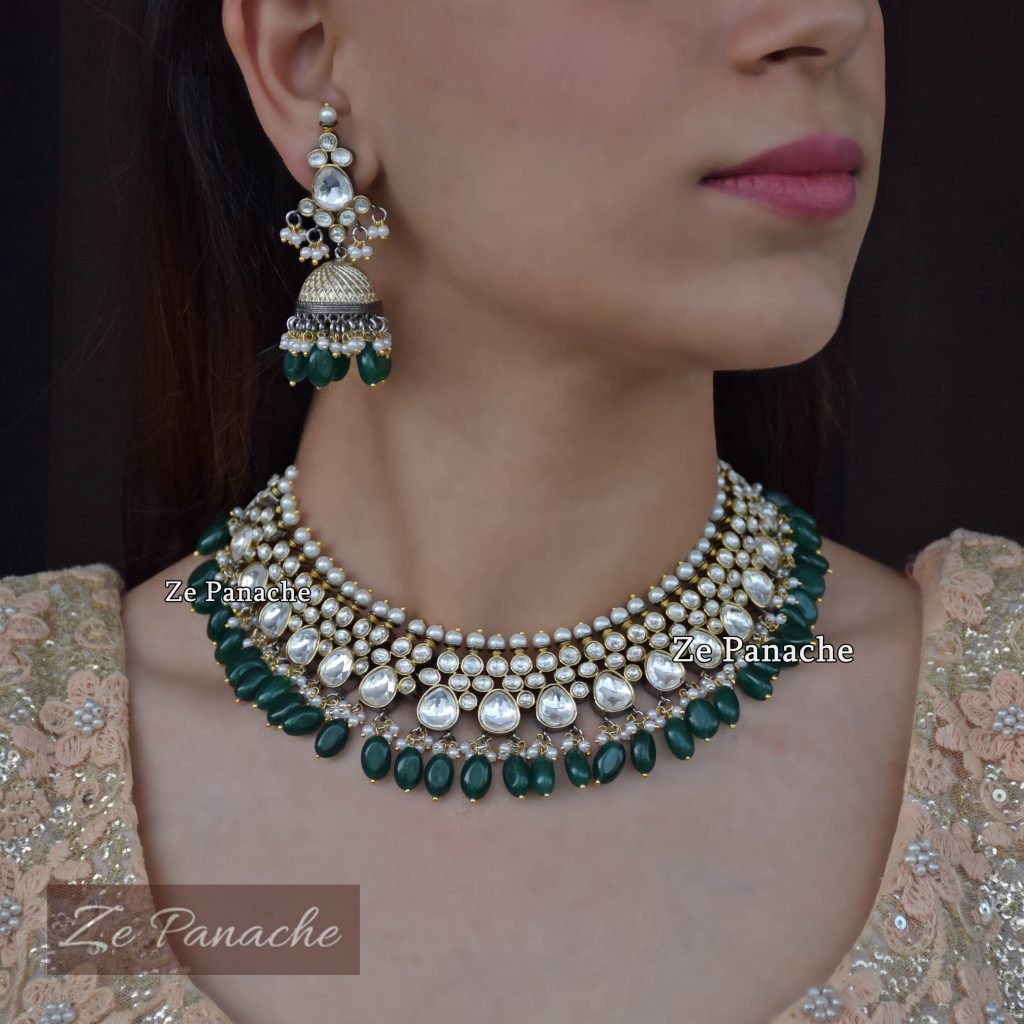 RIYAZA GREEN NECKLACE SET