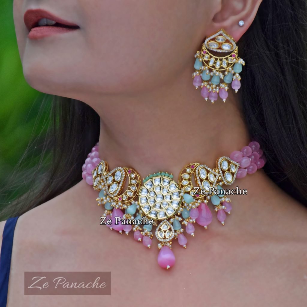 AQSANA POLKI CHOKER SET