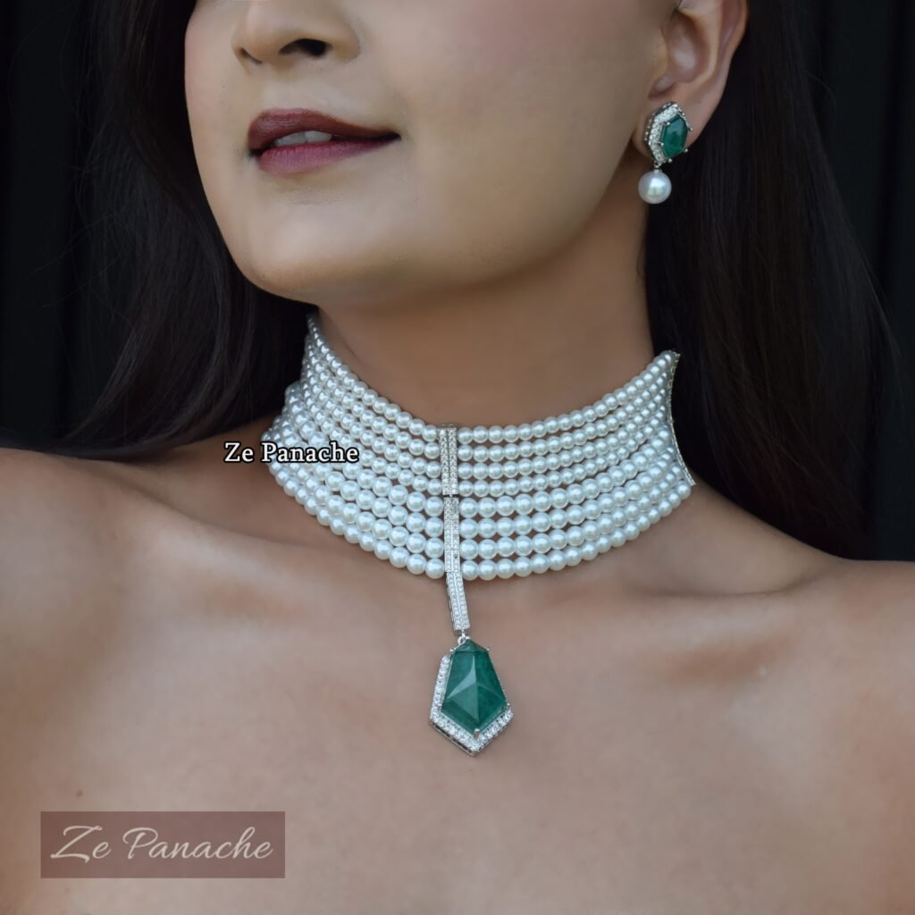 SHILPA INSPIRED PEARL CHOKER SET